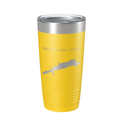 Millinocket Lake Map Tumbler Travel Mug Insulated Laser Engraved Coffee Cup Maine 20 oz-4
