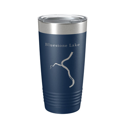Bluestone Lake New River Map Tumbler Travel Mug Insulated Laser Engraved Coffee Cup West Virginia 20 oz-8