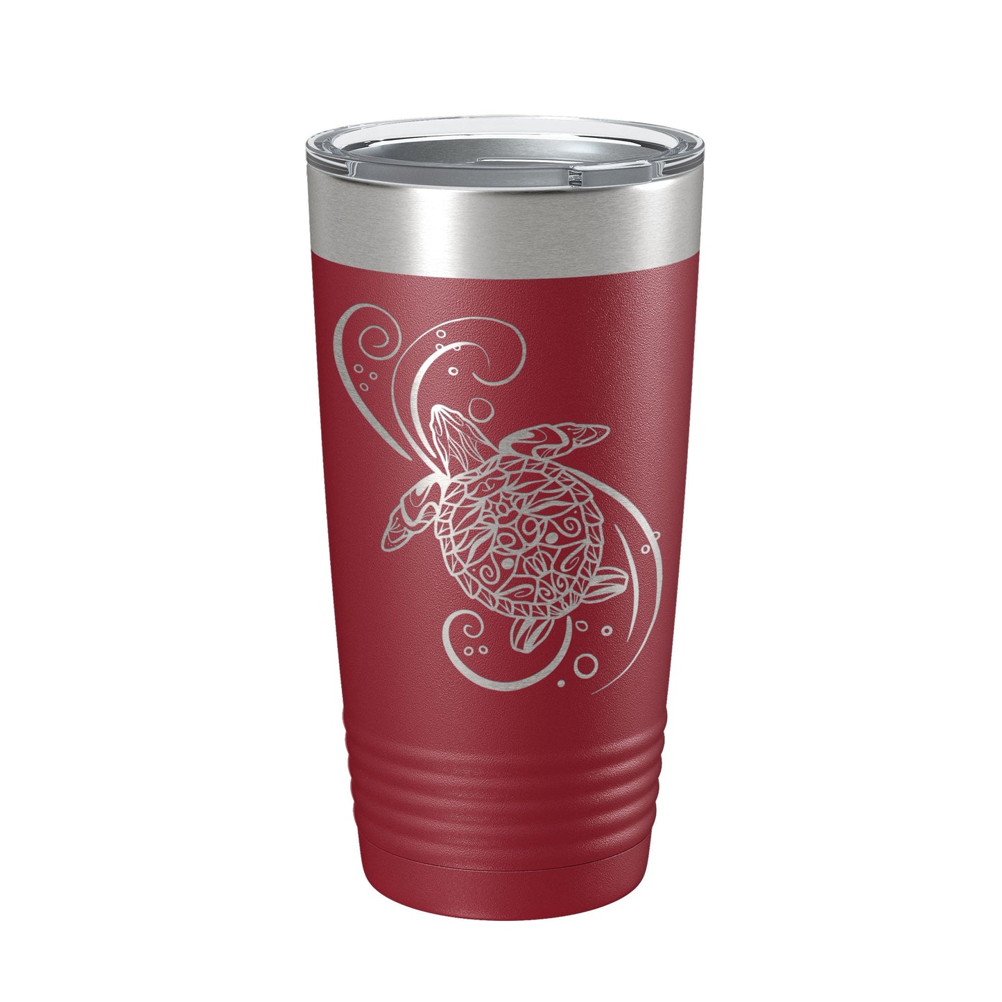 Sea Turtle Mandala Tumbler Travel Mug Insulated Laser Engraved Coffee Cup Turtle Zentangle Pattern Design Gift 20 oz-18