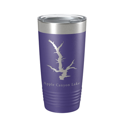Apple Canyon Lake Map Tumbler Travel Mug Insulated Laser Engraved Coffee Cup Illinois 20 oz-15