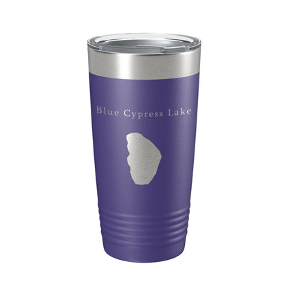 Blue Cypress Lake Map Tumbler Travel Mug Insulated Laser Engraved Coffee Cup Florida 20 oz-15