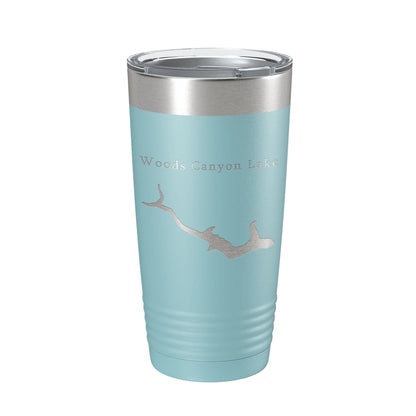 Woods Canyon Lake Map Tumbler Travel Mug Insulated Laser Engraved Coffee Cup Arizona 20 oz-13