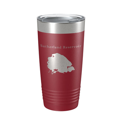 Sutherland Reservoir Tumbler Lake Map Travel Mug Insulated Laser Engraved Coffee Cup Nebraska 20 oz-18