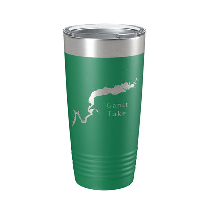 Gantt Lake Map Tumbler Travel Mug Insulated Laser Engraved Coffee Cup Alabama 20 oz-9