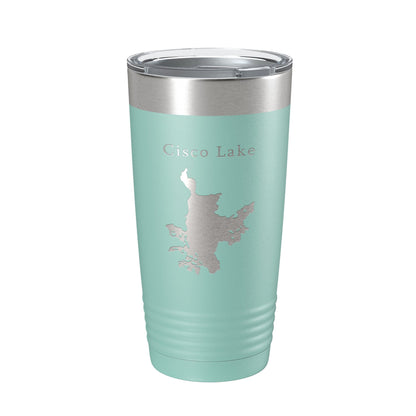 Cisco Lake Map Tumbler Travel Mug Insulated Laser Engraved Coffee Cup Michigan 20 oz-12