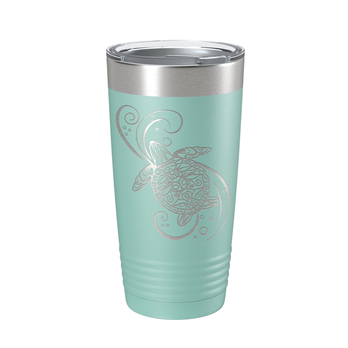 Sea Turtle Mandala Tumbler Travel Mug Insulated Laser Engraved Coffee Cup Turtle Zentangle Pattern Design Gift 20 oz-12