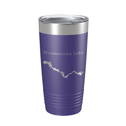 Mississinewa Lake Map Tumbler Travel Mug Insulated Laser Engraved Coffee Cup River Indiana 20 oz-15