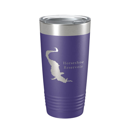 Horseshoe Reservoir Tumbler Lake Map Travel Mug Insulated Laser Engraved Coffee Cup Arizona 20 oz-15