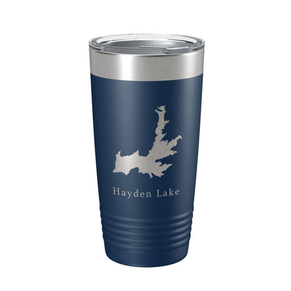 Hayden Lake Map Tumbler Travel Mug Insulated Laser Engraved Coffee Cup Idaho 20 oz-2