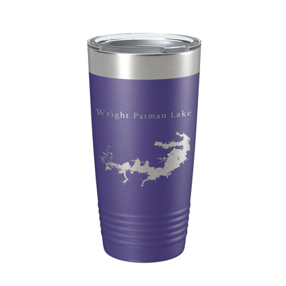 Wright Patman Lake Map Tumbler Travel Mug Insulated Laser Engraved Coffee Cup Texas 20 oz-15