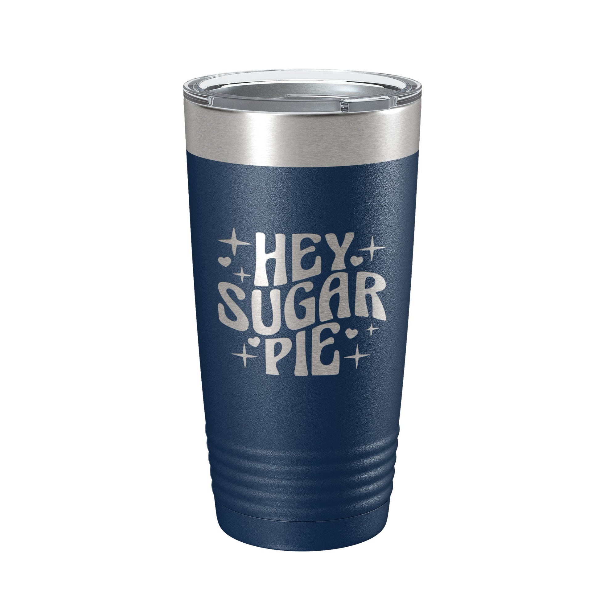 Hey Sugar Pie Tumbler Valentine's Day Travel Mug Gift Insulated Laser Engraved Coffee Cup Retro 20 oz-2