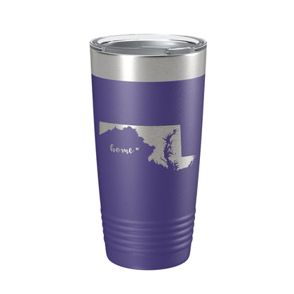 Maryland Tumbler Home State Travel Mug Insulated Laser Engraved Map Coffee Cup 20 oz-15
