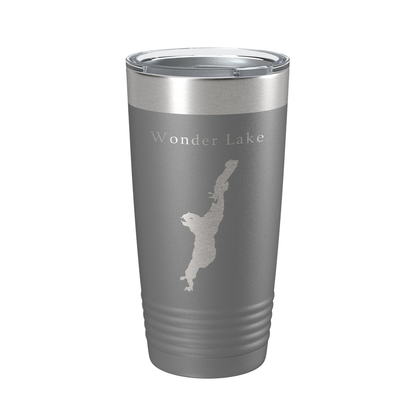 Wonder Lake Map Tumbler Travel Mug Insulated Laser Engraved Coffee Cup Illinois 20 oz-16