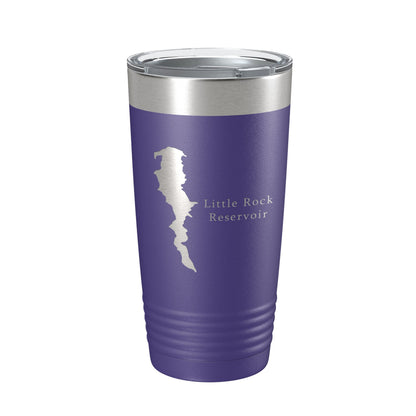 Little Rock Reservoir Tumbler Lake Map Travel Mug Insulated Laser Engraved Coffee Cup California 20 oz-15
