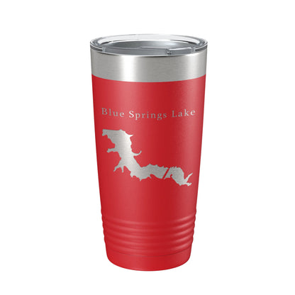 Blue Springs Lake Map Tumbler Travel Mug Insulated Laser Engraved Coffee Cup Missouri 20 oz-10