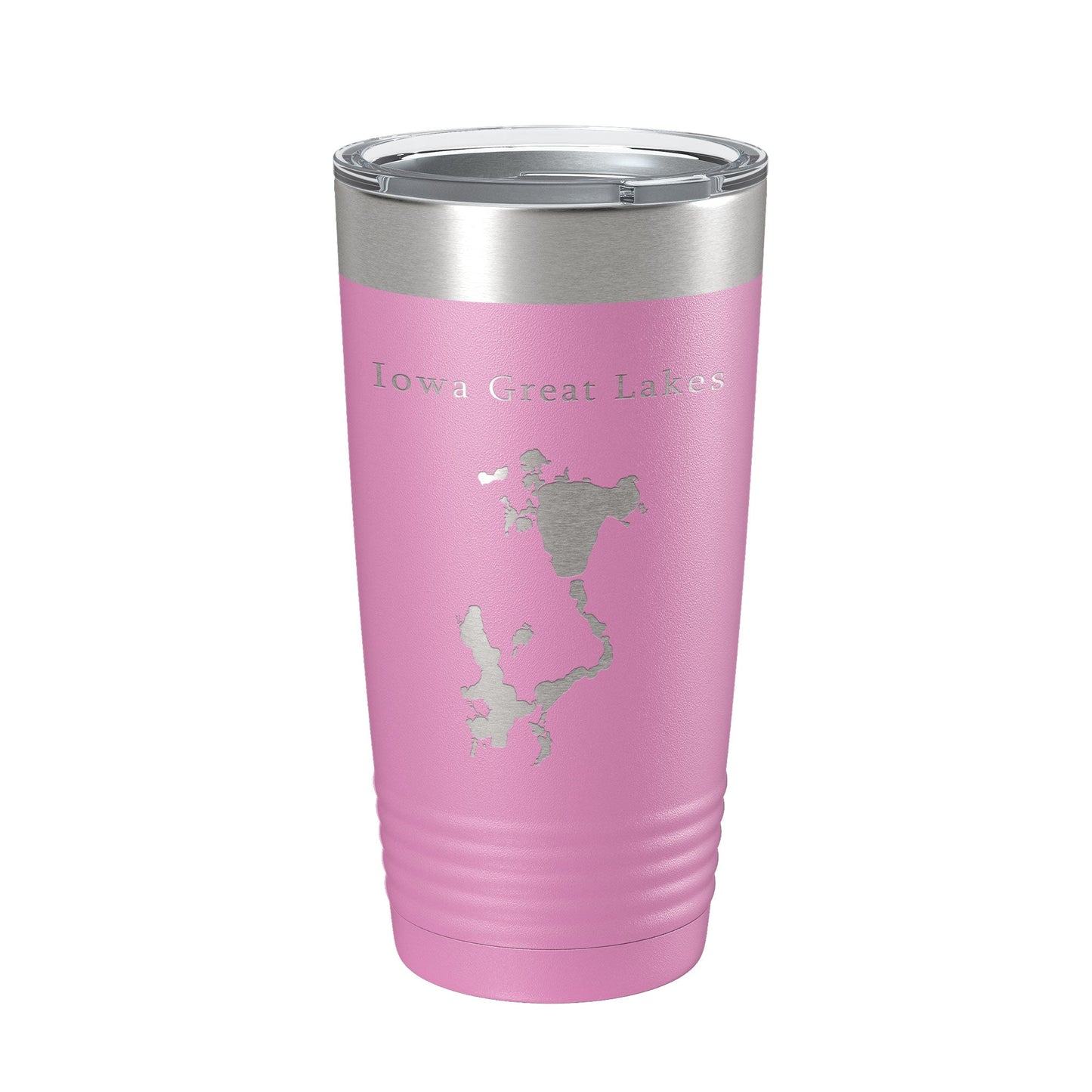 Iowa Great Lakes Map Tumbler Travel Mug Insulated Laser Engraved Coffee Cup Iowa 20 oz-14