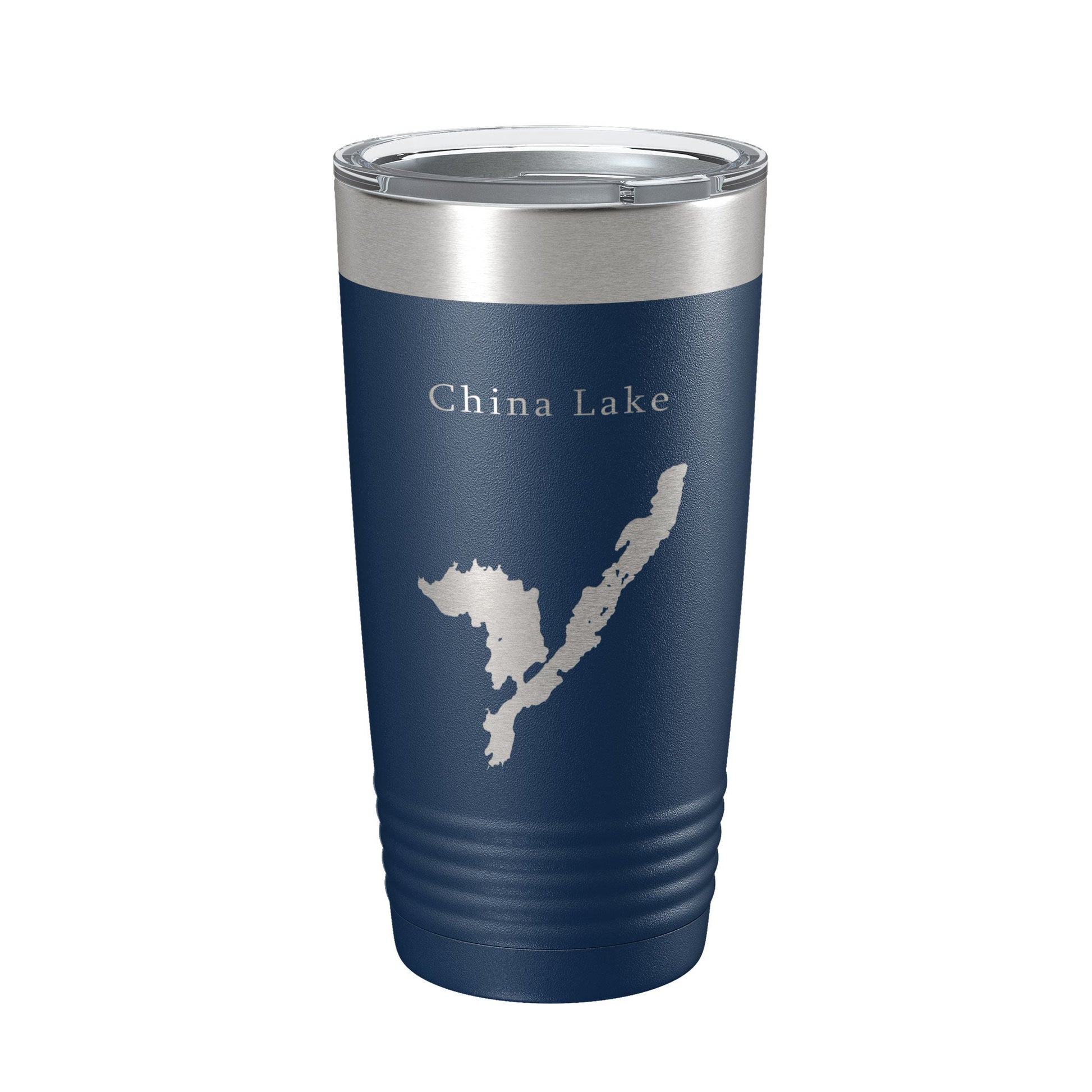 China Lake Map Tumbler Travel Mug Insulated Laser Engraved Coffee Cup Maine 20 oz-2