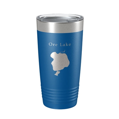 Ore Lake Map Tumbler Travel Mug Insulated Laser Engraved Coffee Cup Huron River Chain of Lakes Michigan 20 oz-6