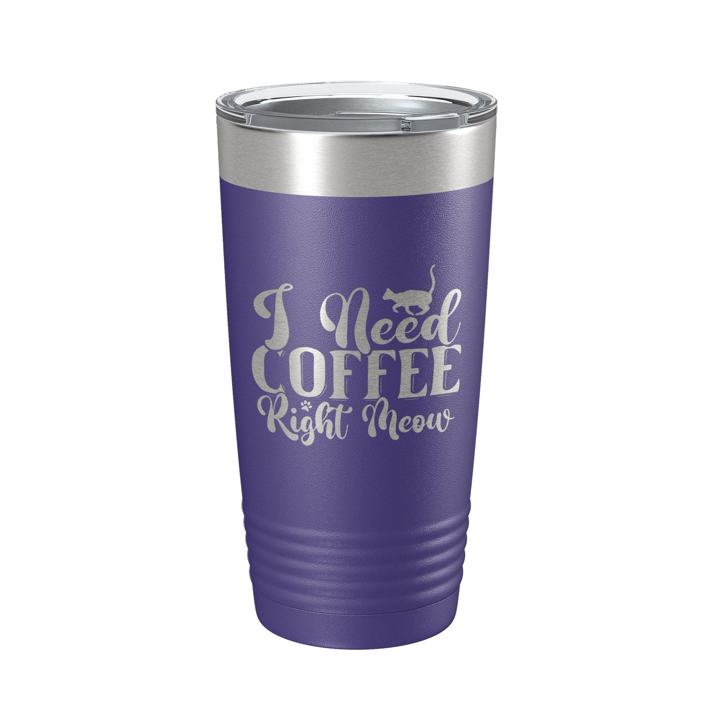 I Need Coffee Right Meow Tumbler Travel Mug Funny Cat Lover Gift Insulated Laser Engraved Coffee Cup 20 oz-15