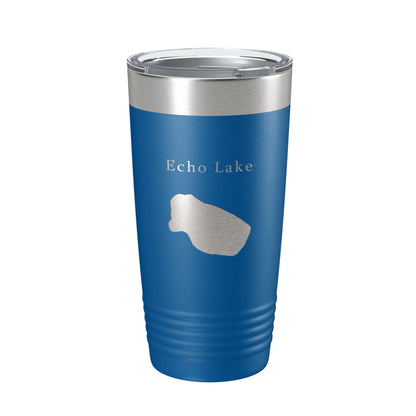 Echo Lake Map Tumbler Travel Mug Insulated Laser Engraved Coffee Cup Colorado 20 oz-6