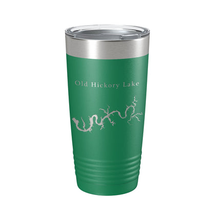 Old Hickory Lake Map Tumbler Travel Mug Insulated Laser Engraved Coffee Cup Tennessee 20 oz-9