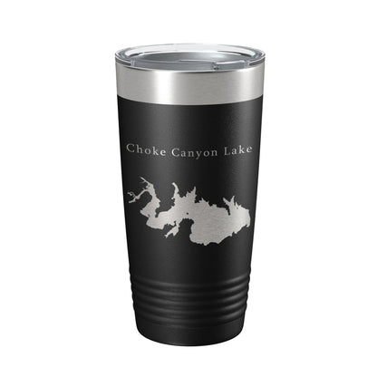 Choke Canyon Lake Map Tumbler Travel Mug Insulated Laser Engraved Coffee Cup Texas 20 oz-5