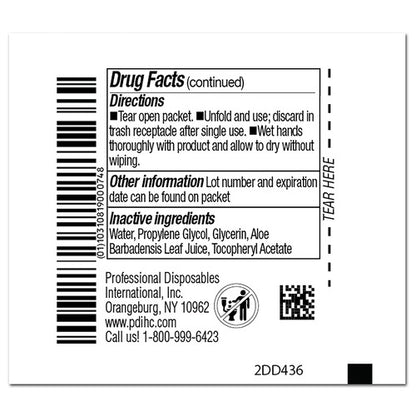 PDI Sani-Hands® Hand Sanitizing Wipes, 100 Count, Ethyl Alcohol, Wipe, Individual Packet, 100/BX, 1000/CS