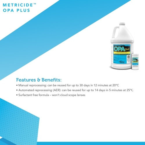 Metrex Research OPA Plus® High-Level Liquid Instrument Disinfectant, 1 Gallon, 1/EA, 4/CS