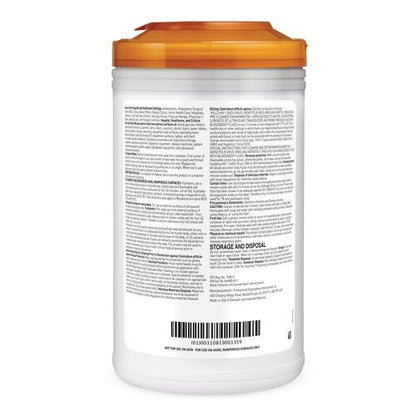 PDI Sani-Cloth® Bleach Surface Disinfectant Cleaner, Premoistened, Germicidal, Manual Pull, Wipe 65 Count, Canister, Chlorine Scent, NonSterile