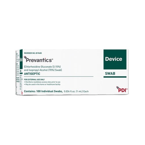 PDI Swab Device Antisptic 1Ml 100EA/BX 10Bx/CS Pdi/Nice, 100 EA/BX,  1000 EA/CS