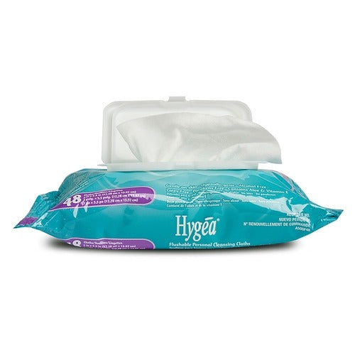 Nice Pak Flushable Adult Wipe 5 3/8in x 6 /4in Tub