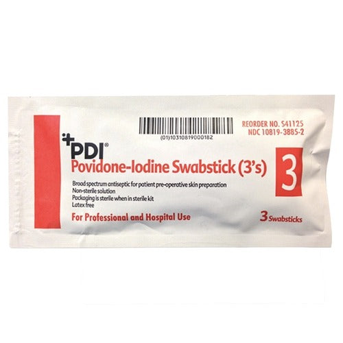 PDI Swabstick PDI Cotton Tip Wood Shaft 4", 3EA/PK, 25PK/BX, 750 EA/CS