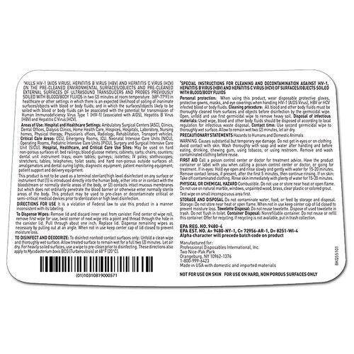 PDI Sani-Cloth® Super Surface Disinfectant Cleaner, Premoistened Germicidal, Manual Pull, Wipe, 160 Count Canister, Alcohol Scent, NonSterile, 12 Canisters/Case