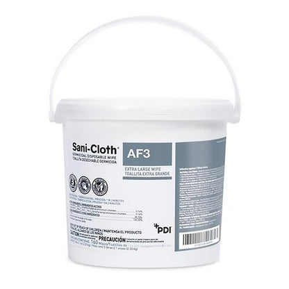 PDI Sani-Cloth AF3 Surface Disinfectant Cleaner Premoistened Germicidal Manual Pull Wipe 160 Count Pail Mild Scent NonSterile, 1/CN, 2/CS