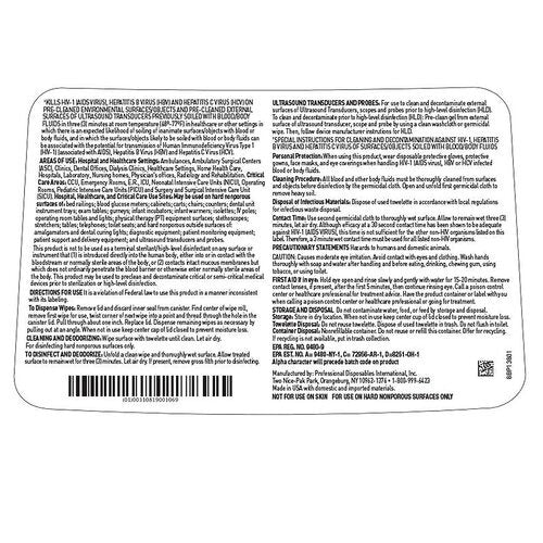 PDI Surface Disinfectant Sani-Cloth® AF3 Wipe Canister, 160EA/CN 12CN/CS