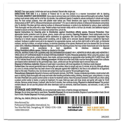PDI Germicide Sani-Cloth Bleach Wipe Dispenser Box Disposable, 40EA/BX, 120 EA/CS