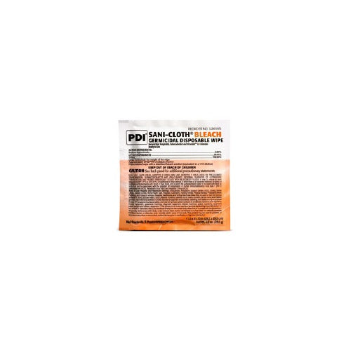 PDI Germicide Sani-Cloth Bleach Wipe Dispenser Box Disposable, 40EA/BX, 120 EA/CS