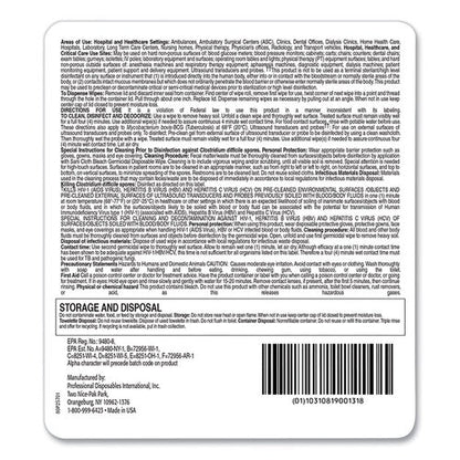 Sani Professional Sani-Cloth Bleach Germicidal Disposable Wipes, 1-Ply, 7.5 x 15, Unscented, White, 65/Pack