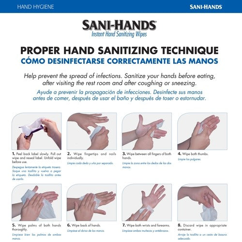 PDI Sanitizing Skin Wipe Sani-Hands Soft Pack Alcohol 20 per Pack, 20 EA/PK, 960 EA/CS