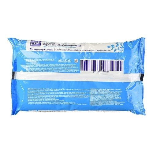 PDI Baby Wipe Nice 'N Clean® 8" X 8 3/4" X 9 3/4" Unscented Soft Pack, 40EA/PK, 480 EA/CS