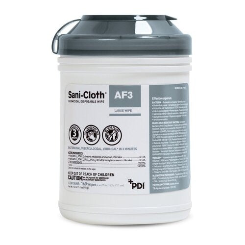 PDI Surface Disinfectant Sani-Cloth® AF3 Wipe Canister, 160EA/CN 12CN/CS