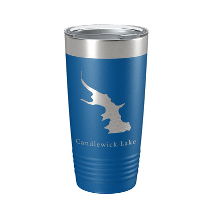 Candlewick Lake Map Tumbler Travel Mug Insulated Laser Engraved Coffee Cup Illinois 20 oz-6