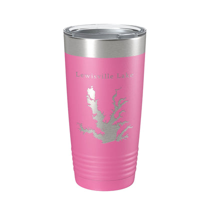 Lewisville Lake Map Tumbler Travel Mug Insulated Laser Engraved Coffee Cup Texas 20 oz-11