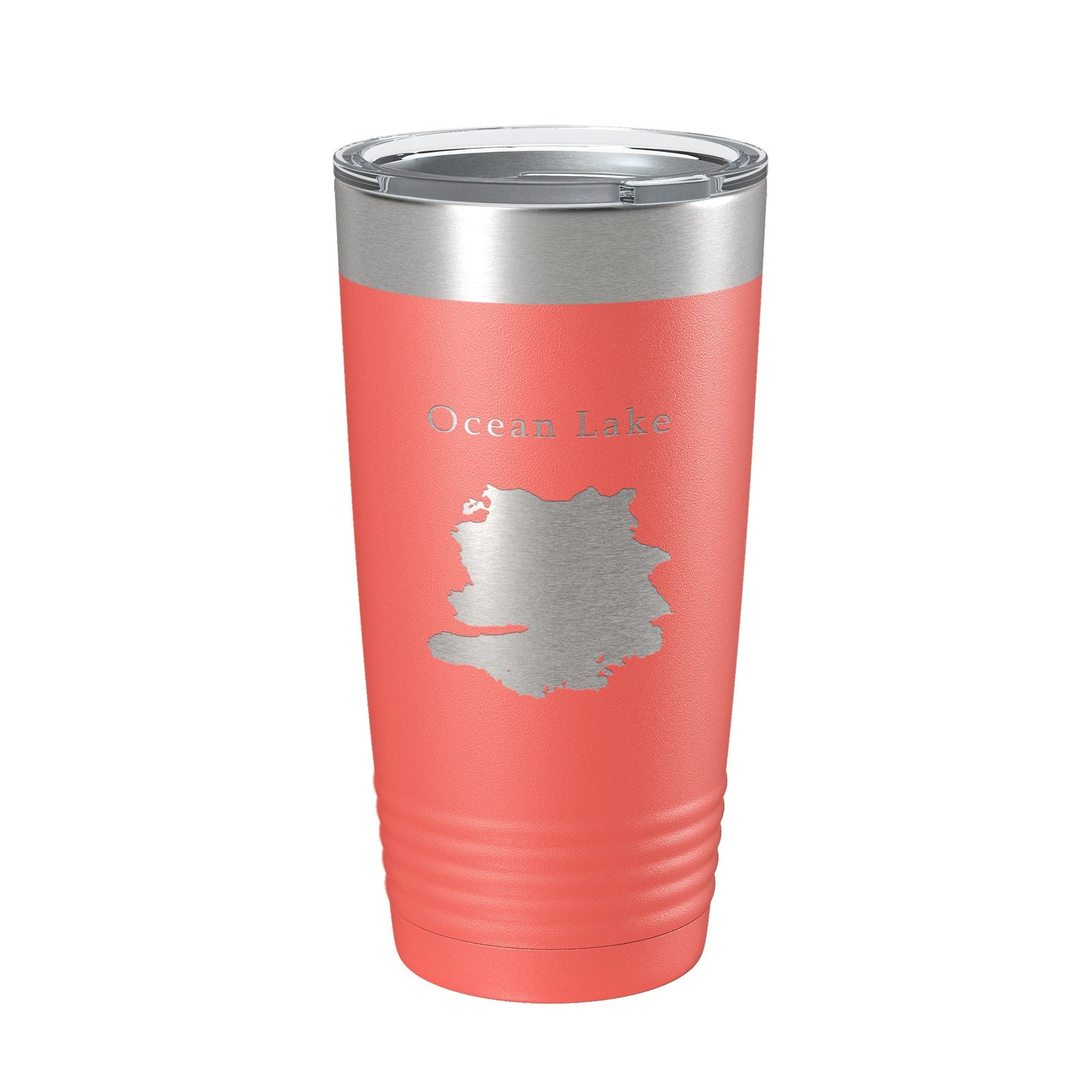 Ocean Lake Map Tumbler Travel Mug Insulated Laser Engraved Coffee Cup Wyoming 20 oz-20