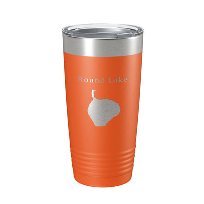 Round Lake Map Tumbler Travel Mug Insulated Laser Engraved Coffee Cup Michigan 20 oz-17