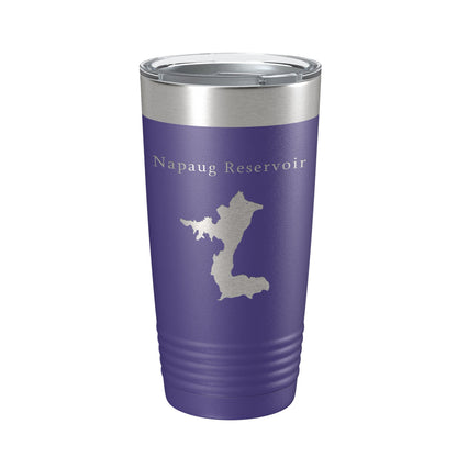 Napaug Reservoir Tumbler Lake Map Travel Mug Insulated Laser Engraved Coffee Cup Connecticut 20 oz-15