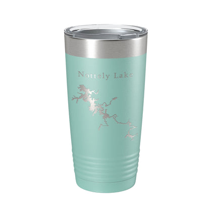 Nottely Lake Map Tumbler Travel Mug Insulated Laser Engraved Coffee Cup Georgia 20 oz-12