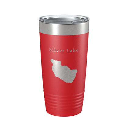 Silver Lake Map Tumbler Travel Mug Insulated Laser Engraved Coffee Cup Maine 20 oz-10