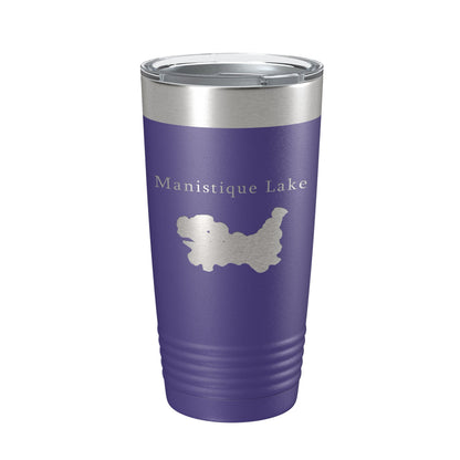 Manistique Lake Map Tumbler Travel Mug Insulated Laser Engraved Coffee Cup Michigan 20 oz-15
