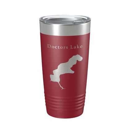 Doctors Lake Map Tumbler Travel Mug Insulated Laser Engraved Coffee Cup Florida 20 oz-18